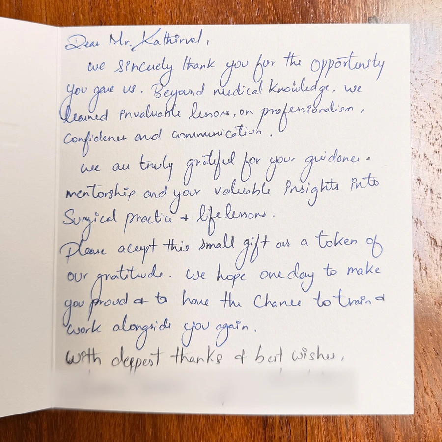 Patient testimonial for Dr. Manikandan Kathirvel