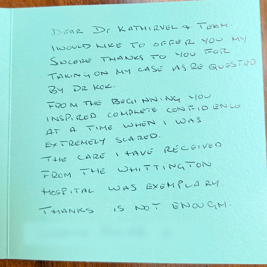 Patient testimonial for Dr. Manikandan Kathirvel