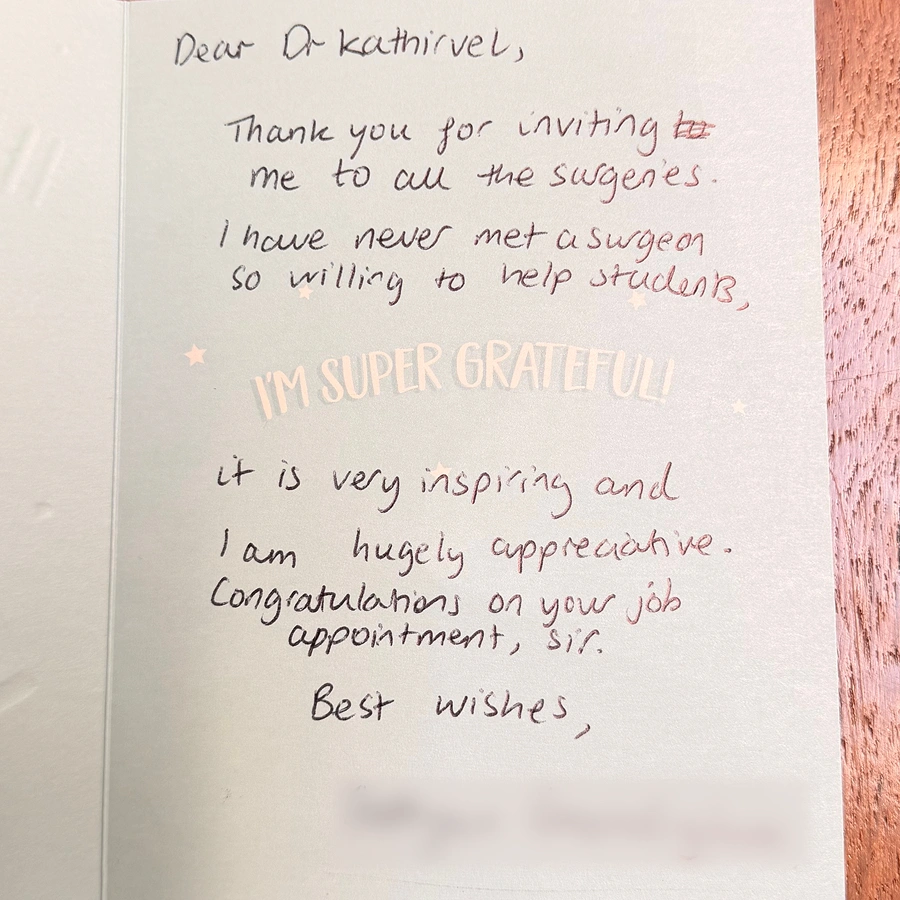 Patient testimonial for Dr. Manikandan Kathirvel