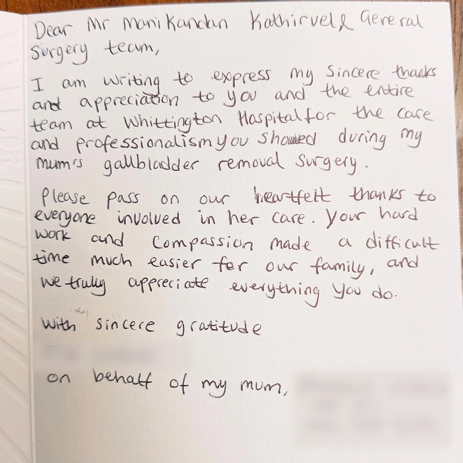 Patient testimonial for Dr. Manikandan Kathirvel